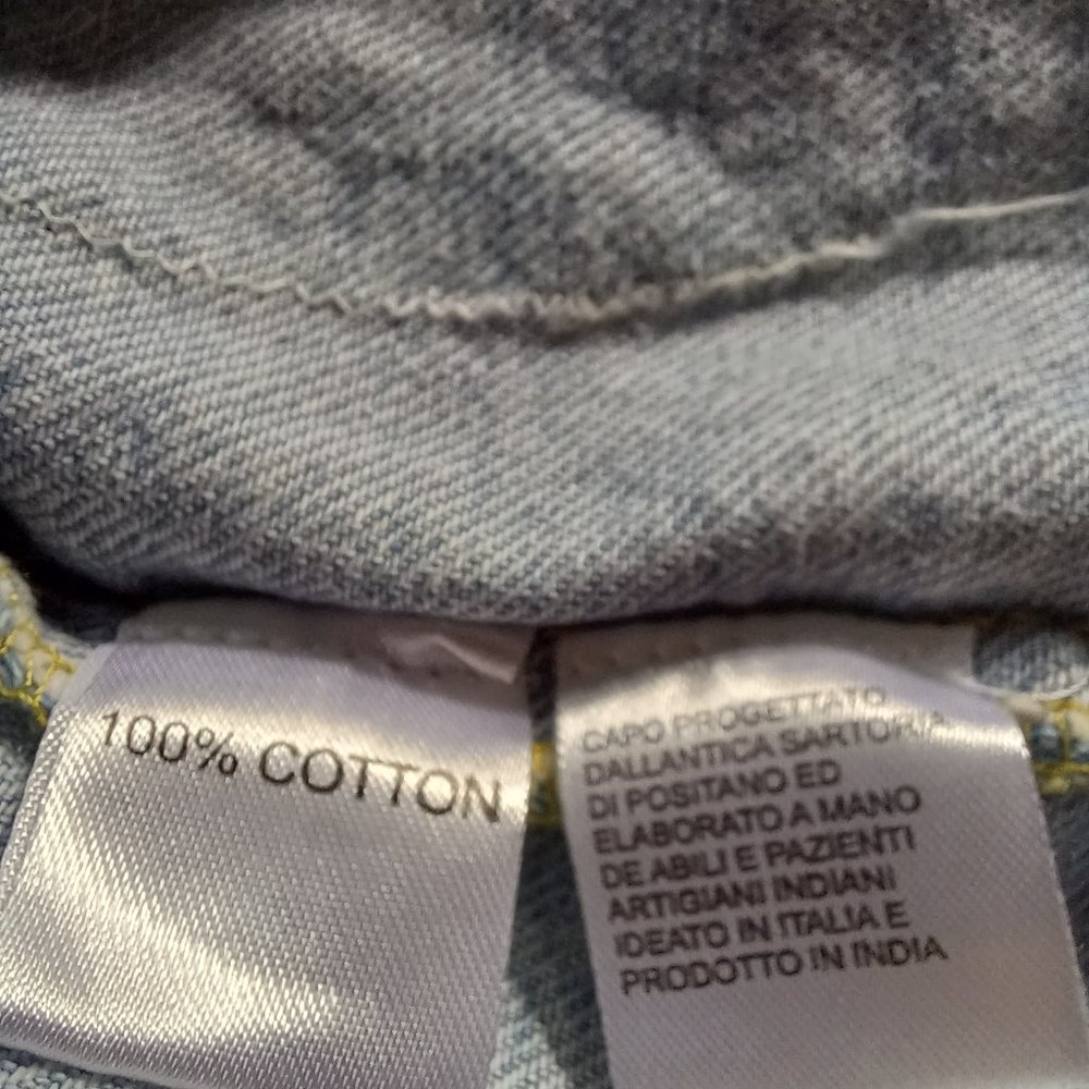 SOLD! - Antica Sartoria by Giacomo Cinque of Positano Italy, Jean Jacket, Size 6 - Picture 12 of 12
